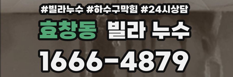 효창동 빌라 누수