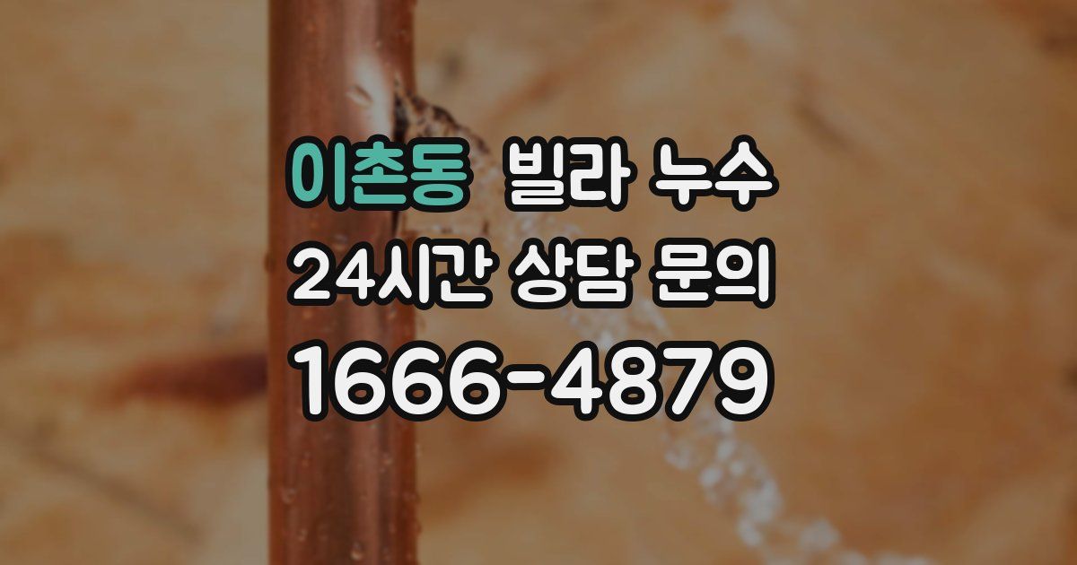 이촌동 빌라 누수