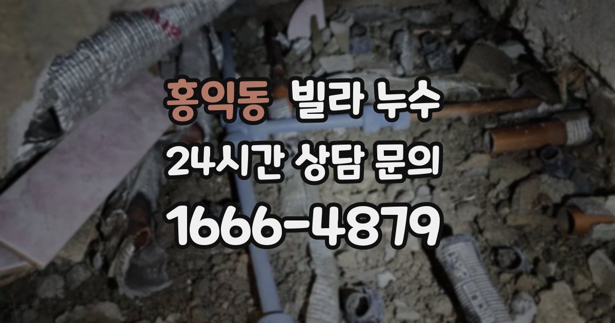 홍익동 빌라 누수