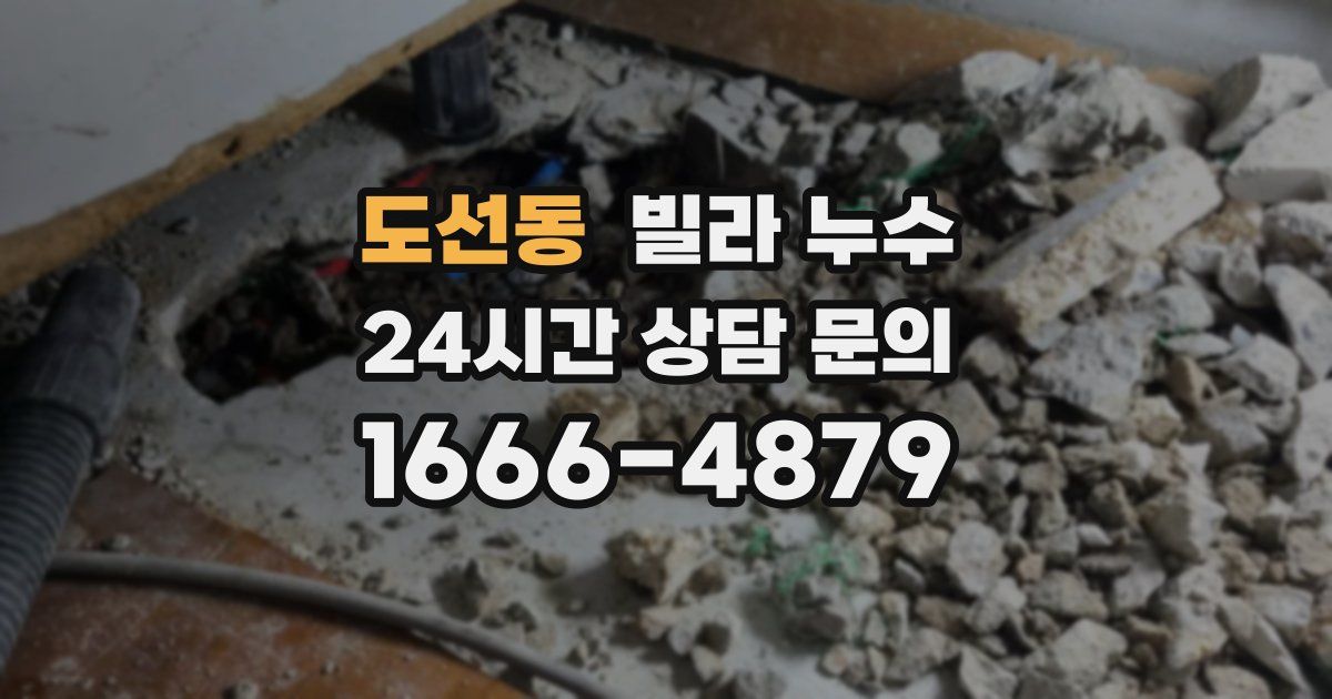 도선동 빌라 누수