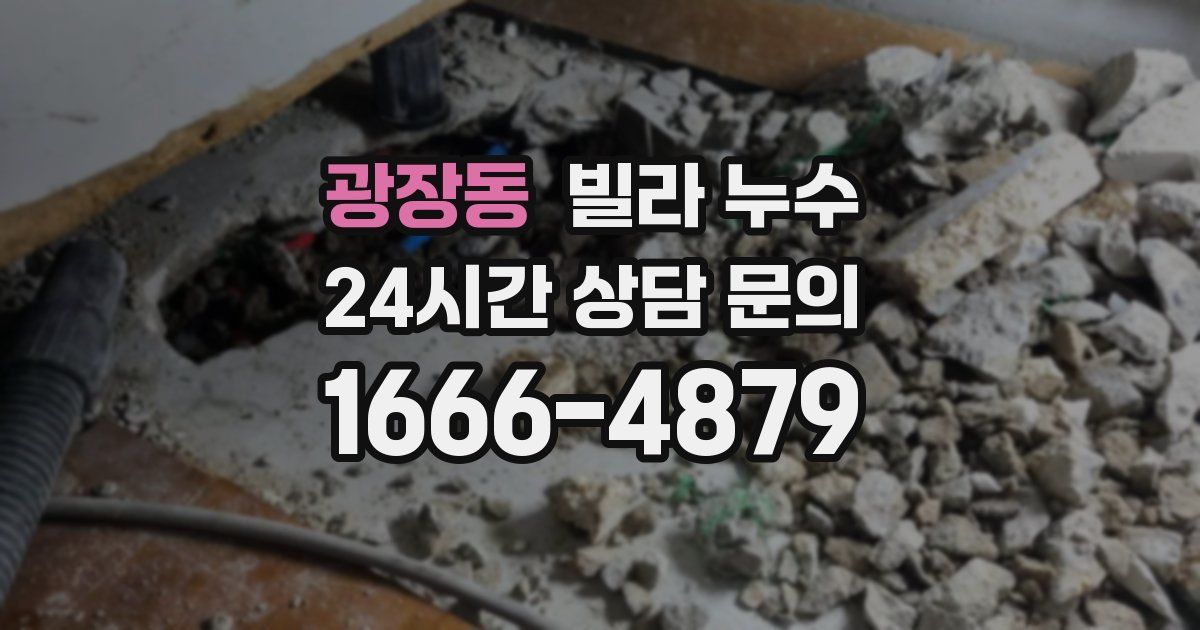 광장동 빌라 누수