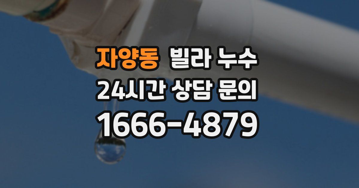 자양동 빌라 누수