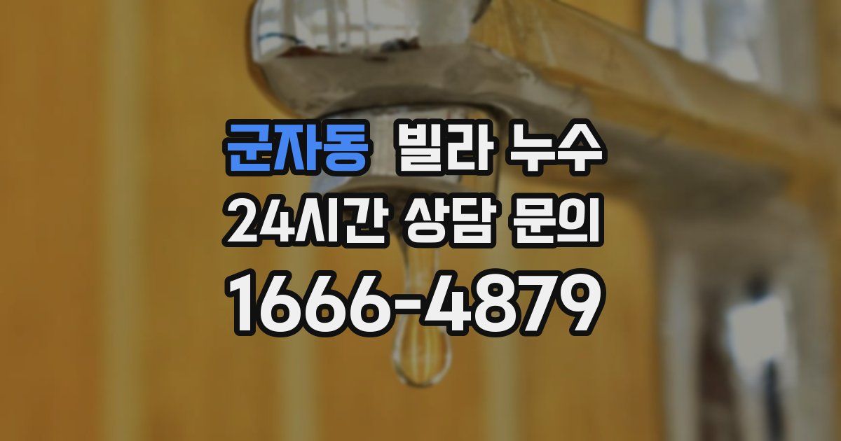군자동 빌라 누수