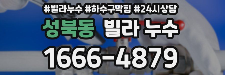 성북동 빌라 누수