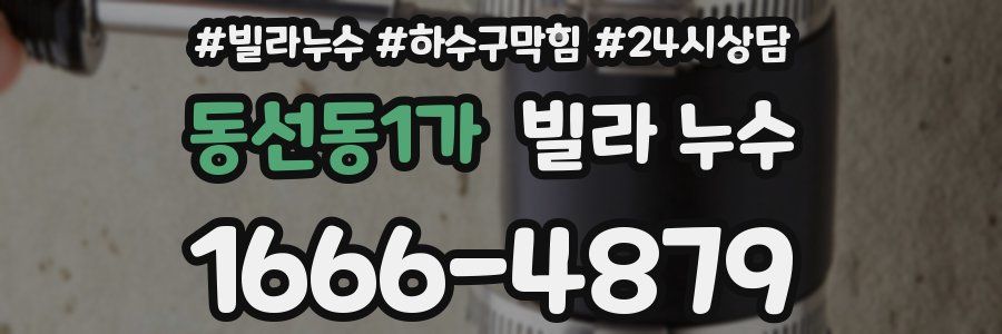 동선동1가 빌라 누수