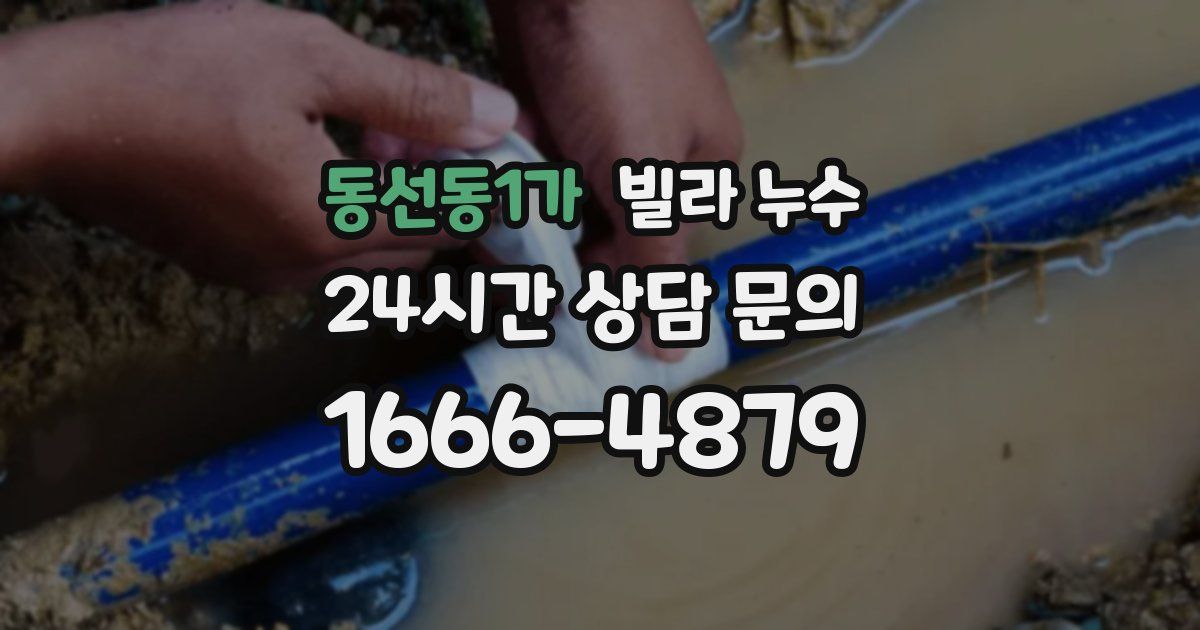 동선동1가 빌라 누수