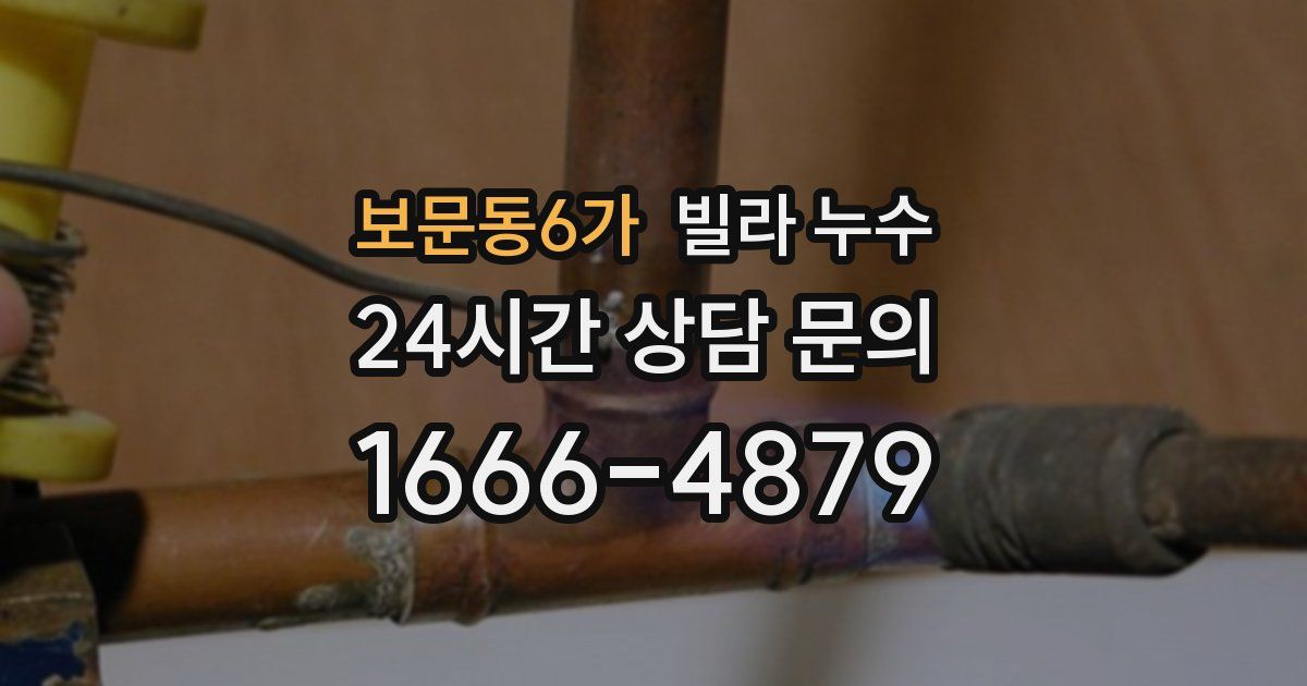 보문동6가 빌라 누수