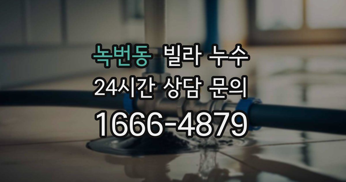 녹번동 빌라 누수