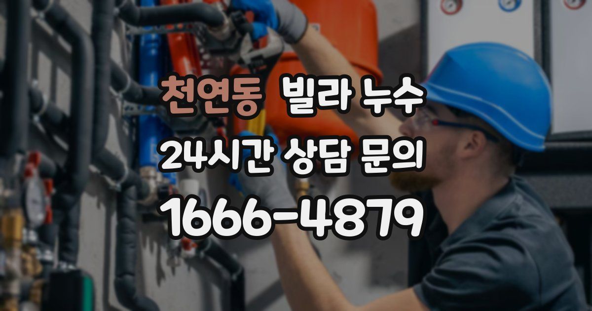 천연동 빌라 누수