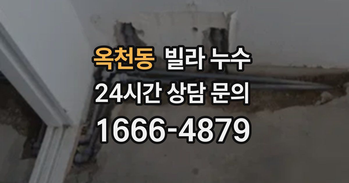 옥천동 빌라 누수