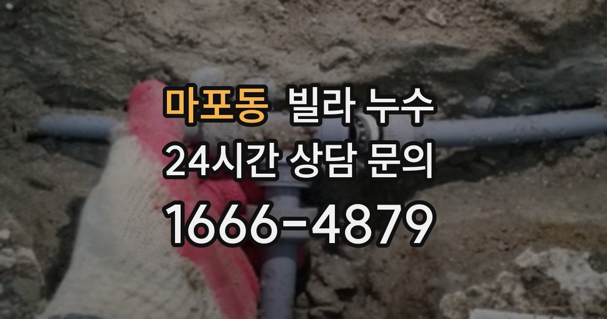 마포동 빌라 누수