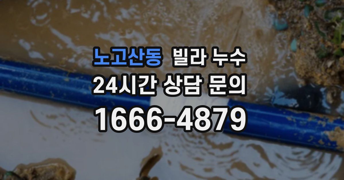 노고산동 빌라 누수