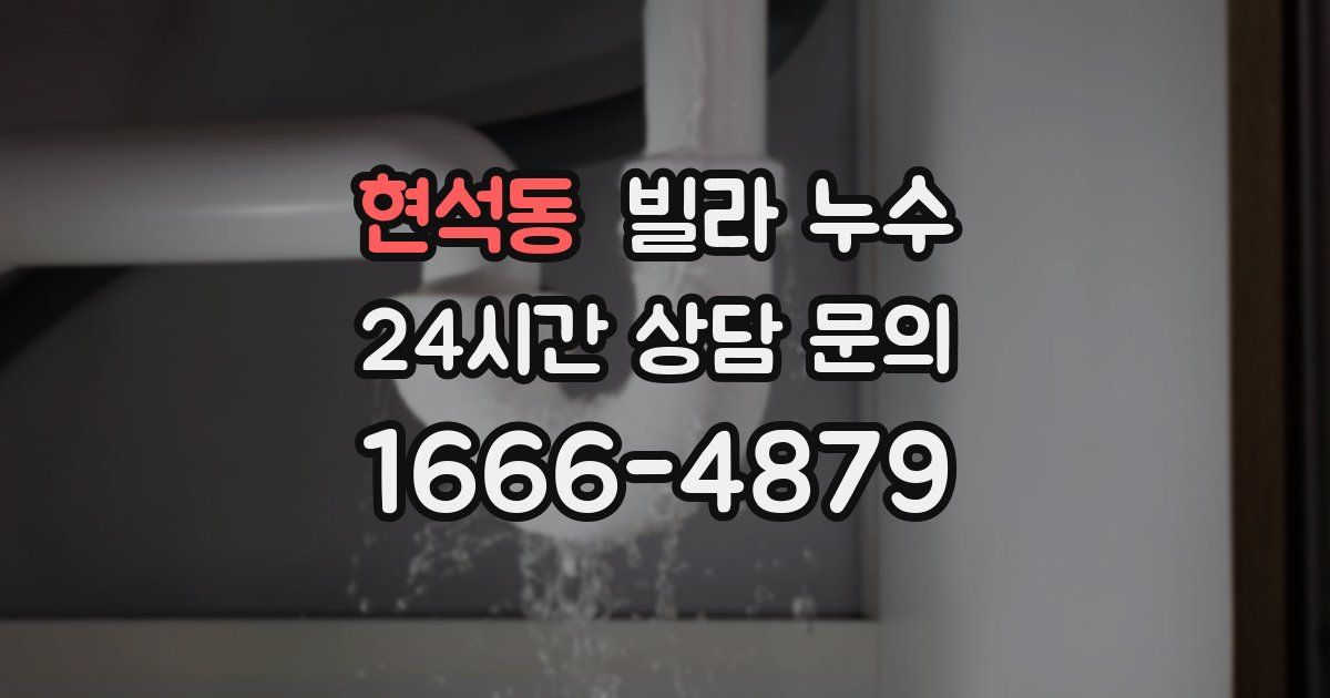 현석동 빌라 누수