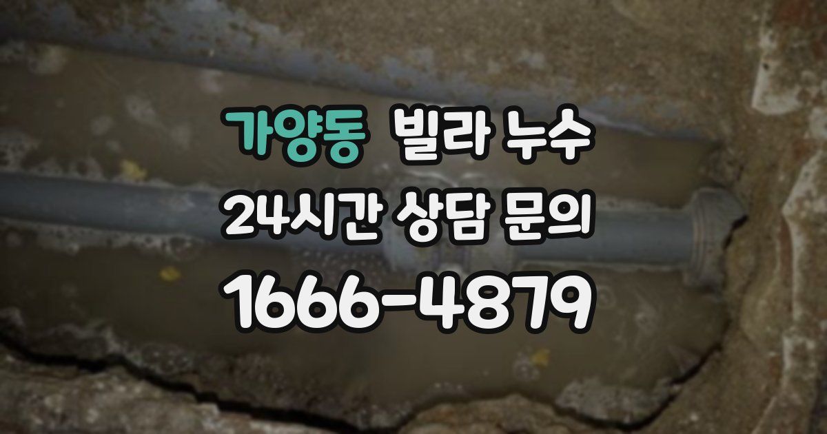 가양동 빌라 누수