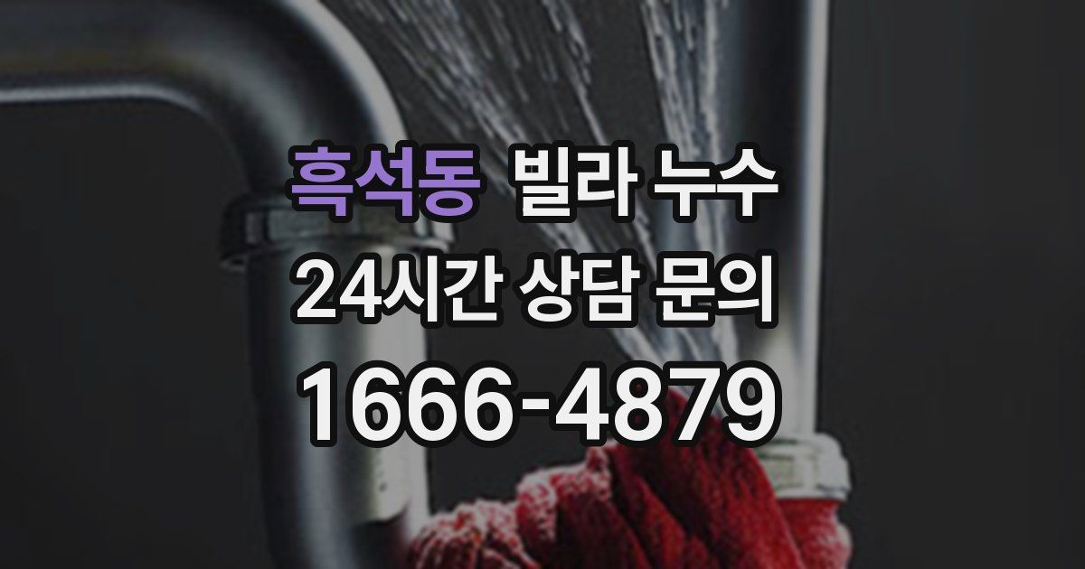 흑석동 빌라 누수