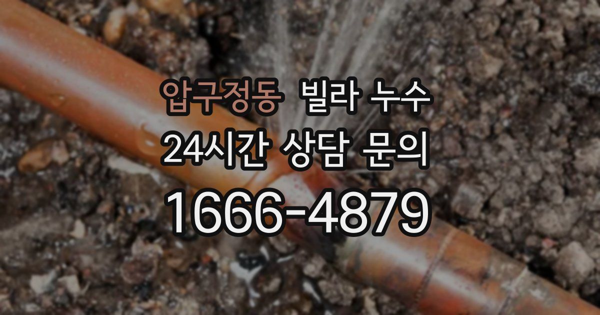 압구정동 빌라 누수