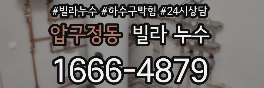 압구정동 빌라 누수