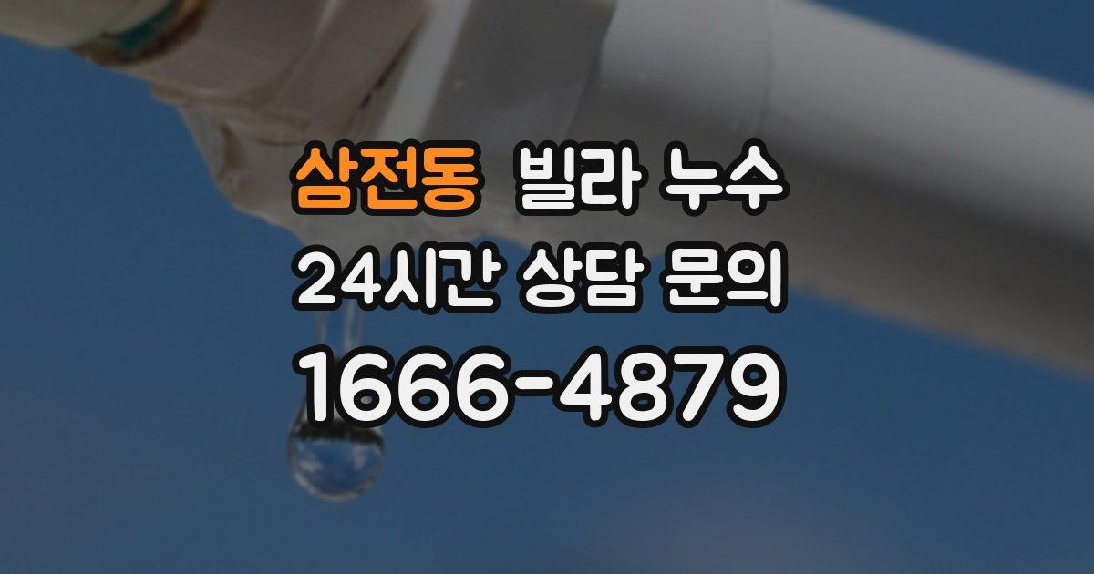 삼전동 빌라 누수