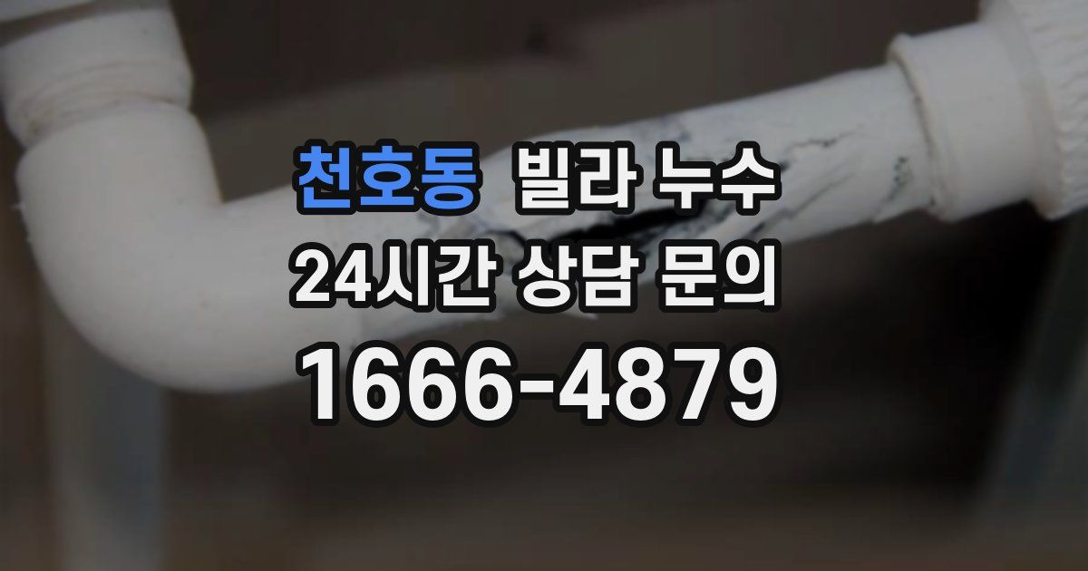 천호동 빌라 누수