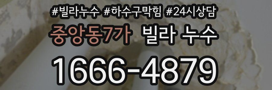 중앙동7가 빌라 누수
