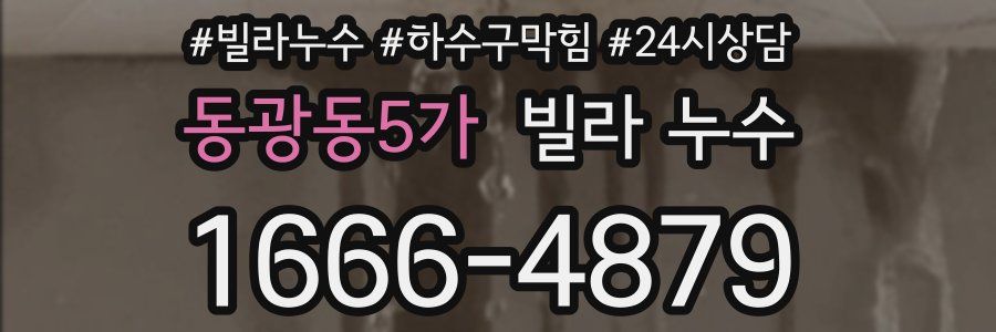 동광동5가 빌라 누수