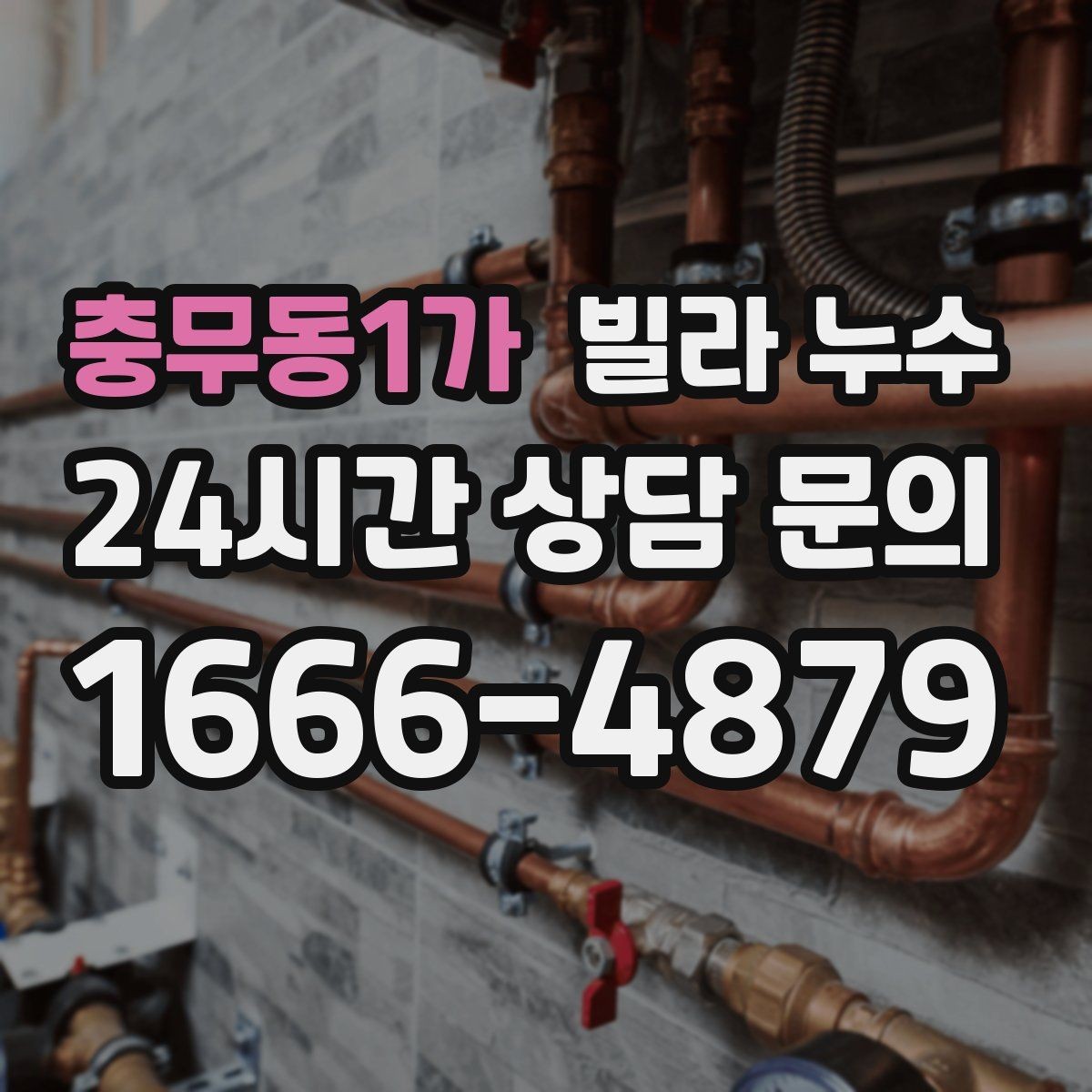 충무동1가 빌라 누수 난방을 켜면 젖는 위치가 바뀐다면