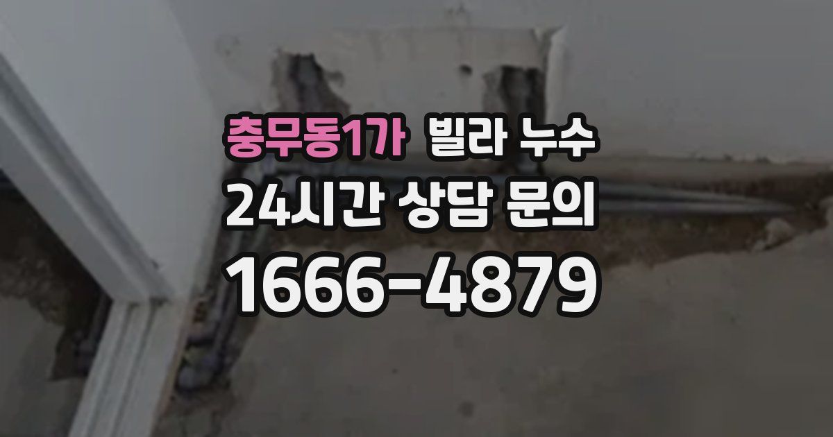 충무동1가 빌라 누수