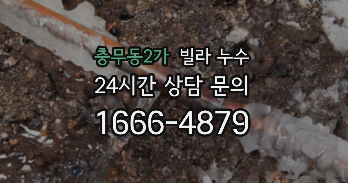 충무동2가 빌라 누수