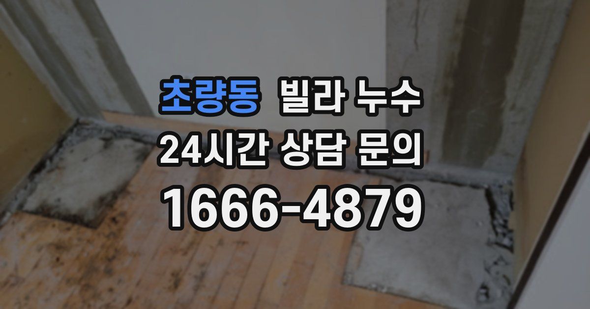 초량동 빌라 누수