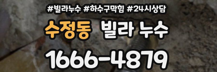 수정동 빌라 누수