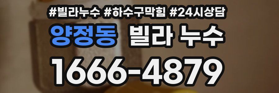 양정동 빌라 누수