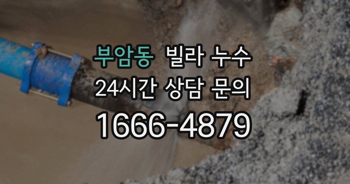 부암동 빌라 누수