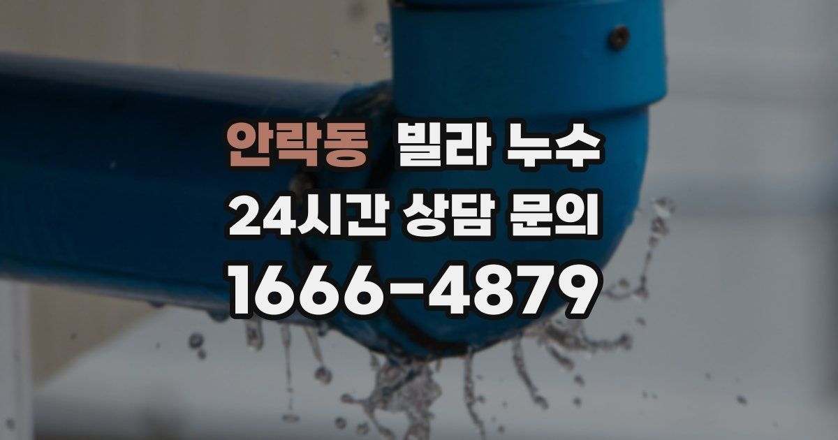 안락동 빌라 누수