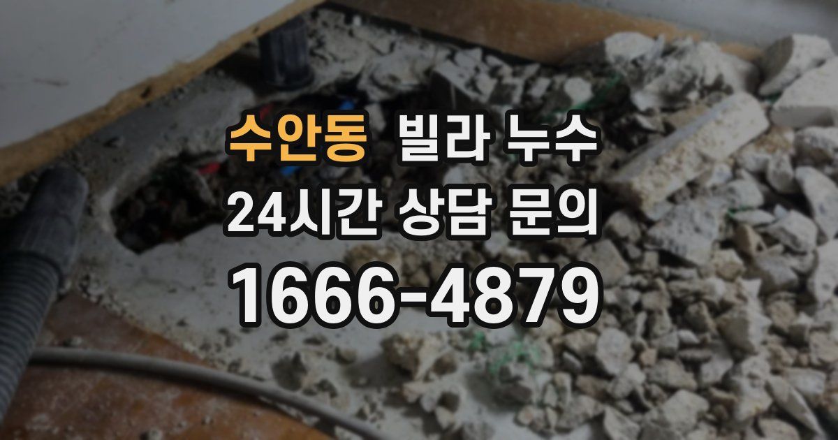 수안동 빌라 누수