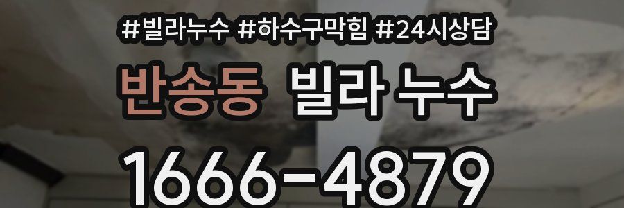 반송동 빌라 누수