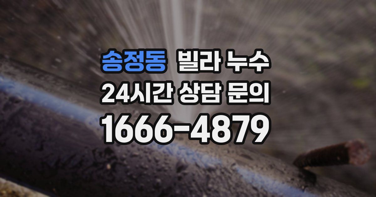 송정동 빌라 누수