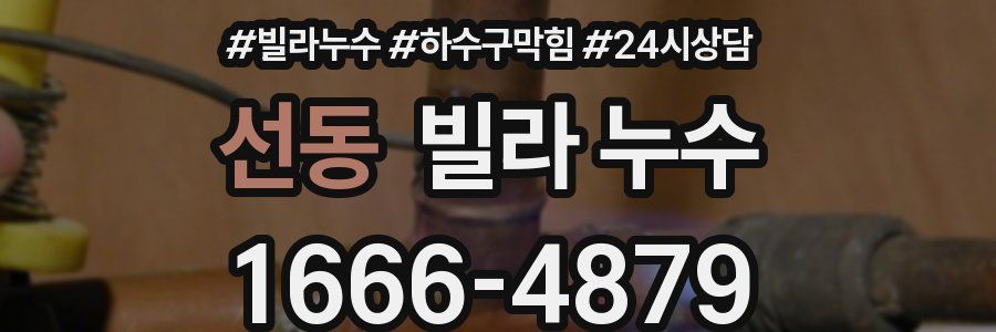 선동 빌라 누수