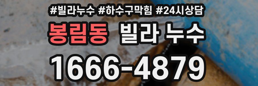 봉림동 빌라 누수