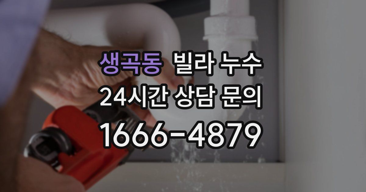 생곡동 빌라 누수