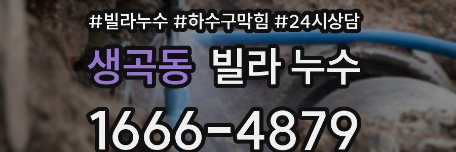 생곡동 빌라 누수