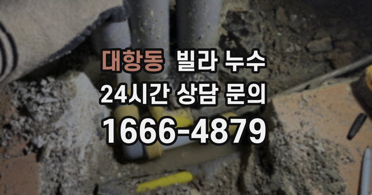 대항동 빌라 누수