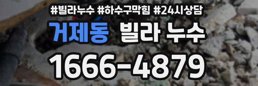 거제동 빌라 누수