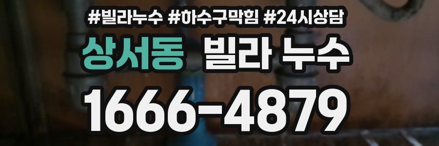 상서동 빌라 누수