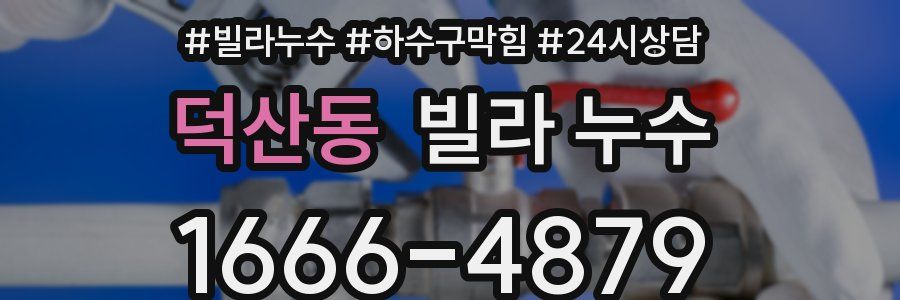 덕산동 빌라 누수