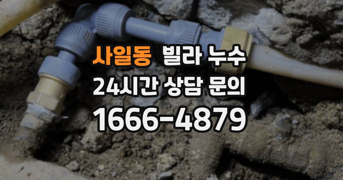 사일동 빌라 누수