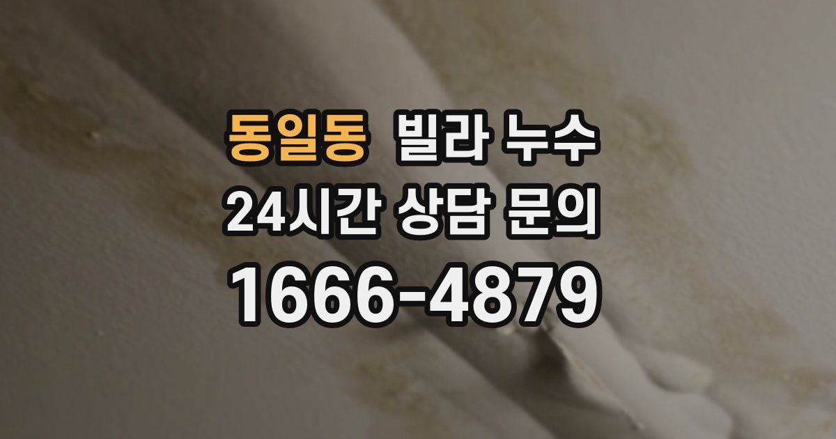 동일동 빌라 누수