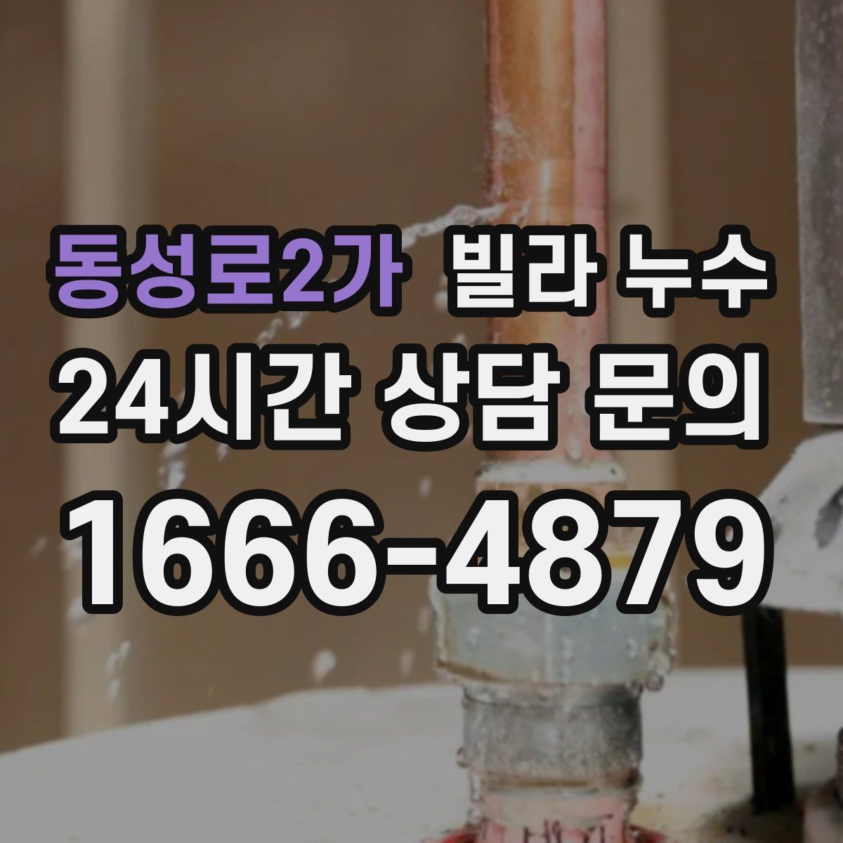 동성로2가 빌라 누수 물소리만 들리고 원인은 안 보일 때
