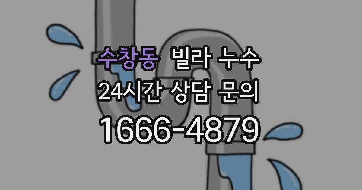 수창동 빌라 누수