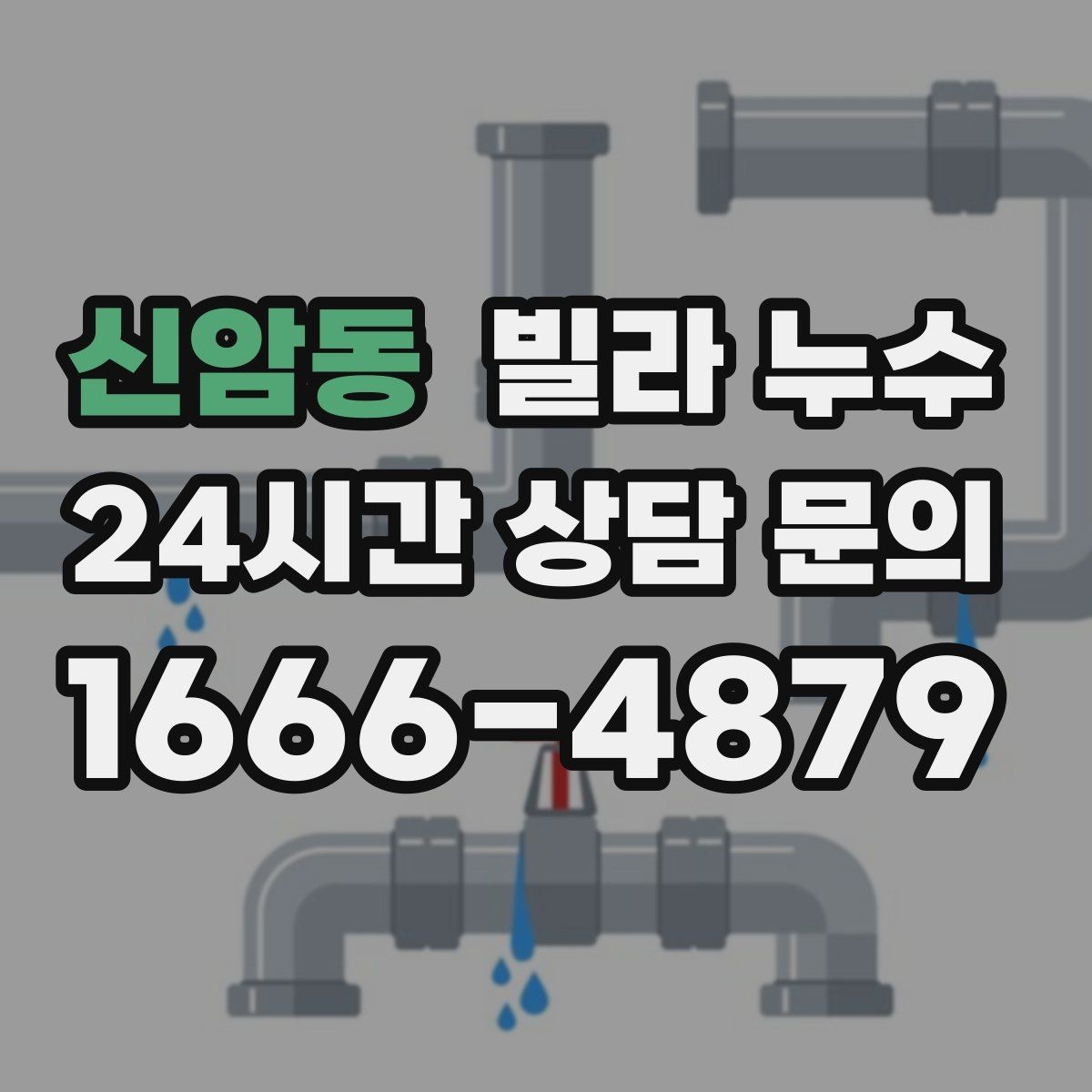 신암동 빌라 누수 위층 욕실 공사 후 누수가 생겼다면
