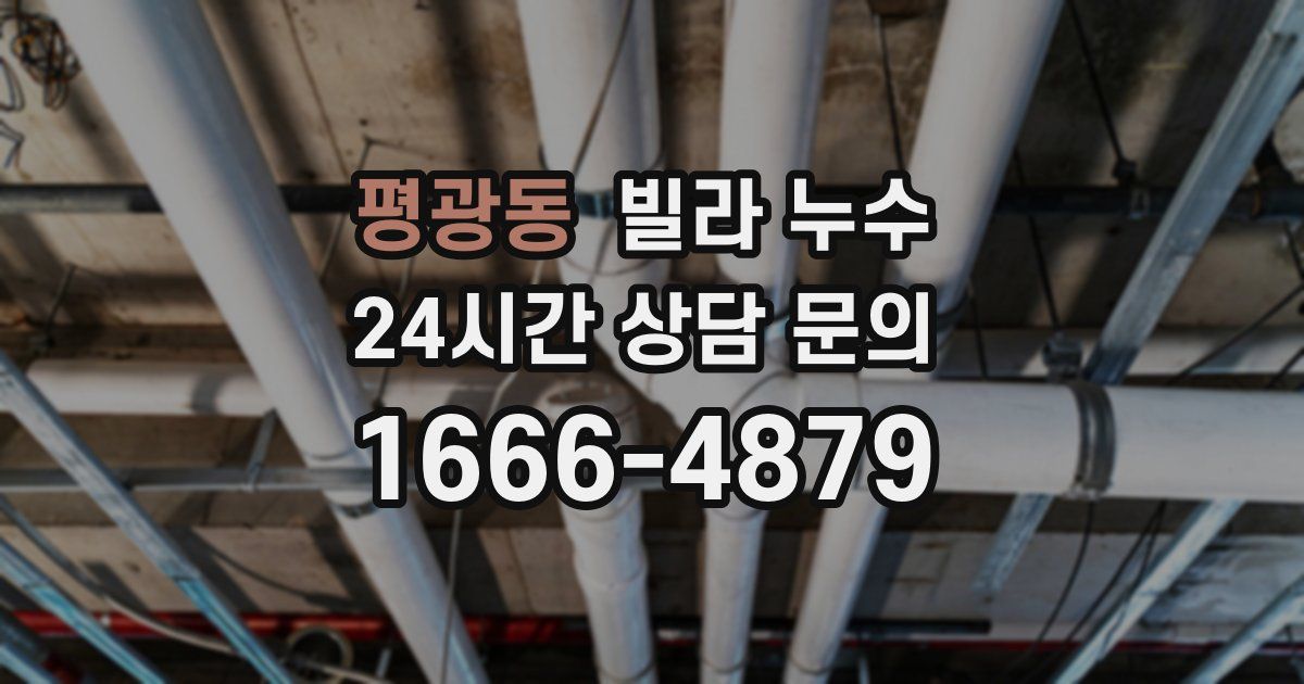 평광동 빌라 누수